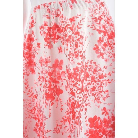 Vintage Marta D Womans Skirt Set Blouse Top Size 16 Red White Floral 3pcs - Picture 10 of 12